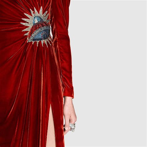 ufo dress gucci blue velvet